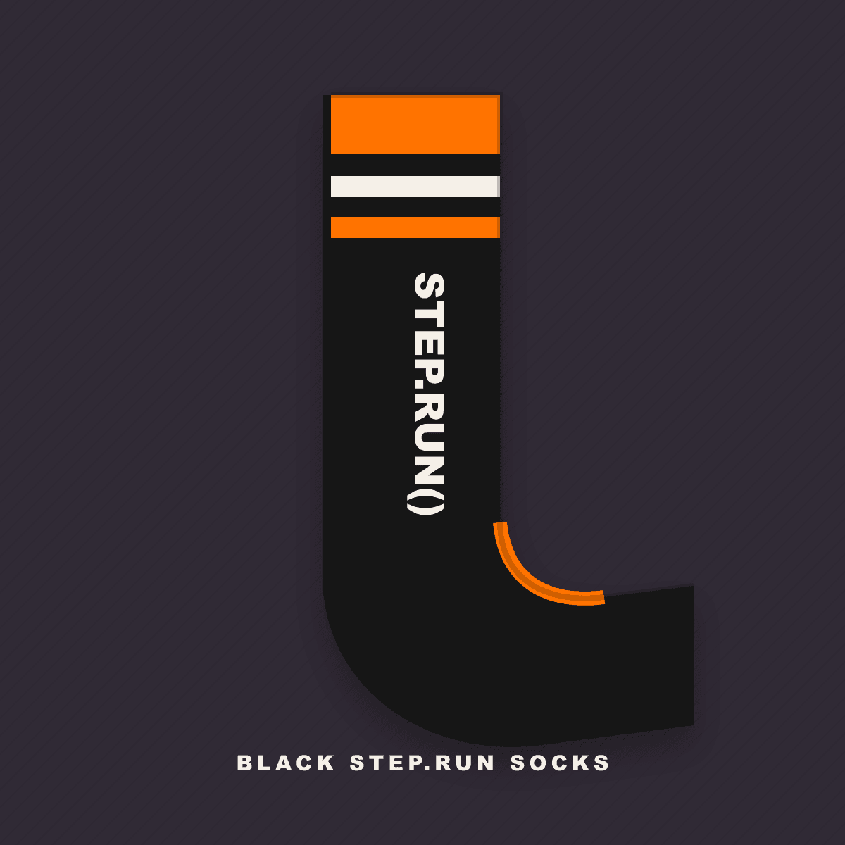 Black Step.run Socks