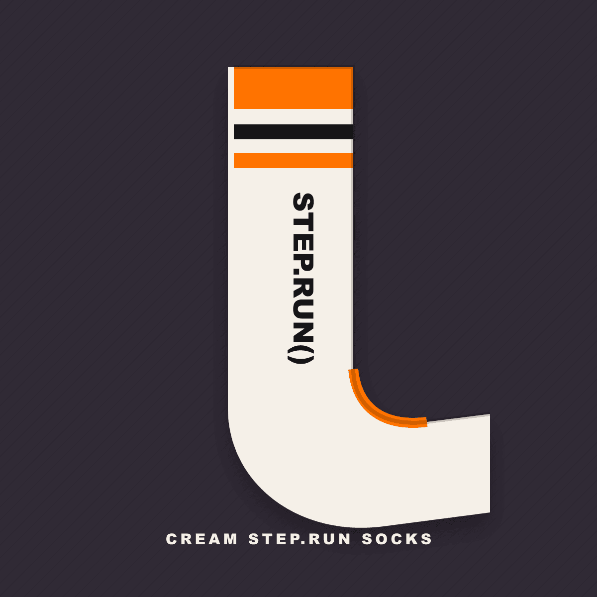 Cream Step.run Socks